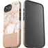White Rose Gold Marble iPhone 16e Impact Case