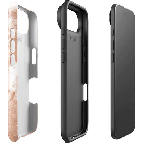 White Rose Gold Marble iPhone 17 Air Impact Case