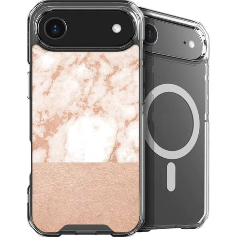 White Rose Gold Marble iPhone 17 Air MagSafe Case