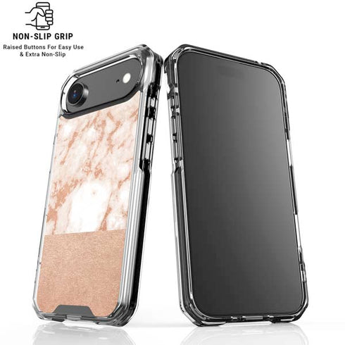 White Rose Gold Marble iPhone 17 Air MagSafe Case