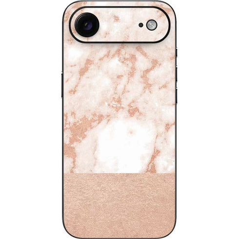 White Rose Gold Marble iPhone 17 Air Skin