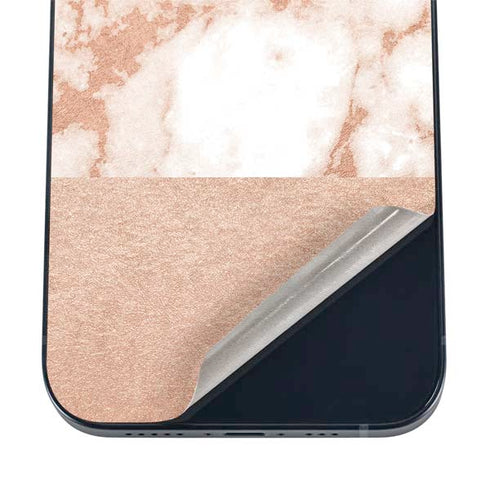 White Rose Gold Marble iPhone 17 Air Skin