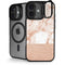White Rose Gold Marble iPhone 17 Kickstand Case