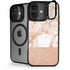 White Rose Gold Marble iPhone 17 Kickstand Case