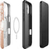White Rose Gold Marble iPhone 17 Magsafe Impact Case