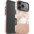 White Rose Gold Marble iPhone 17 Pro Impact Case
