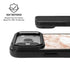 White Rose Gold Marble iPhone 17 Pro Kickstand Case