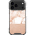 White Rose Gold Marble iPhone 17 Pro Max Clear Case