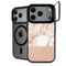 White Rose Gold Marble iPhone 17 Pro Max Kickstand Case
