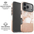 White Rose Gold Marble iPhone 17 Pro Max Magsafe Impact Case