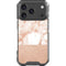 White Rose Gold Marble iPhone 18 Pro Clear Case