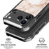 White Rose Gold Marble iPhone 18 Pro Clear Case