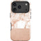 White Rose Gold Marble iPhone 18 Pro Impact Case