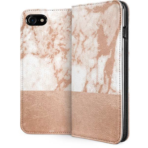 White Rose Gold Marble iPhone Cases