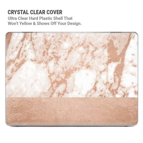 White Rose Gold Marble MacBook Pro 14in (2021-24) Case plus Skin