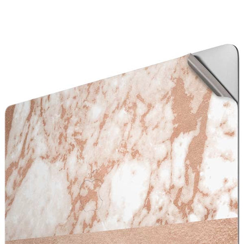 White Rose Gold Marble Apple MacBook Pro 16-inch Skin