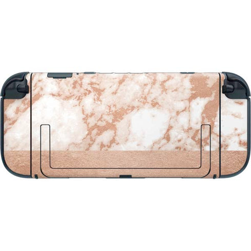 White Rose Gold Marble Nintendo Switch 2 (2025) with Joy-Con Skin