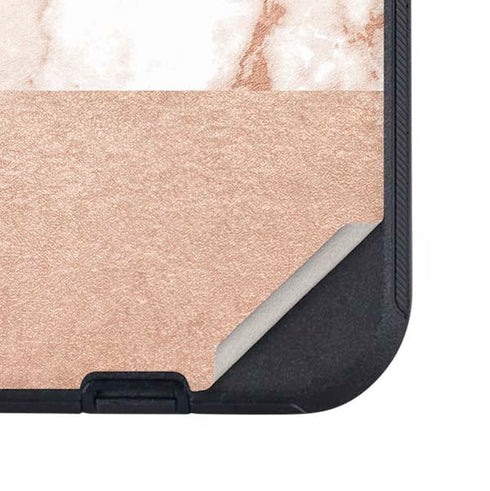 White Rose Gold Marble Otterbox Defender iPhone Skin