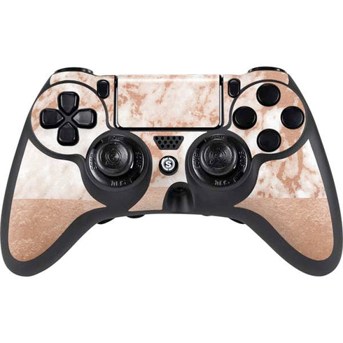 White Rose Gold Marble PlayStation PS4 Skins
