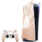 White Rose Gold Marble PlayStation PS5 Skins