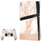 White Rose Gold Marble PS5 Pro Disk Bundle Skin