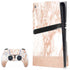 White Rose Gold Marble PS5 Pro Disk Bundle Skin