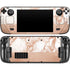 White Rose Gold Marble Steam Deck Handheld Gaming Computer Skin