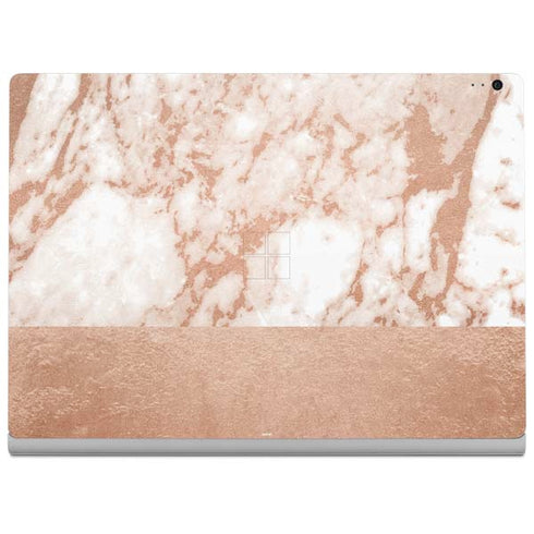 White Rose Gold Marble Surface Book 2 15in Skin