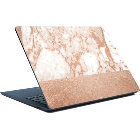 White Rose Gold Marble Surface Laptop Skin