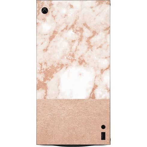 White Rose Gold Marble XBox Series X Digital Edition Console Skin