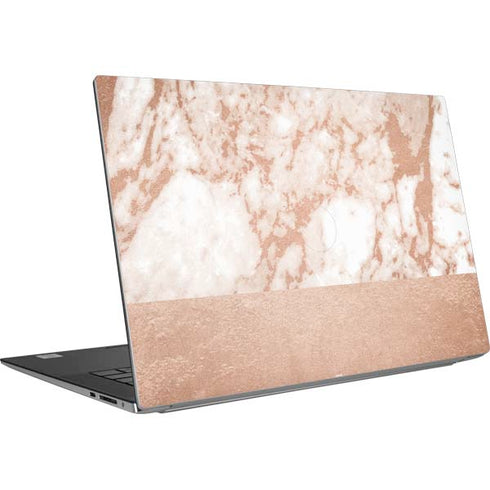White Rose Gold Marble Dell XPS Skin