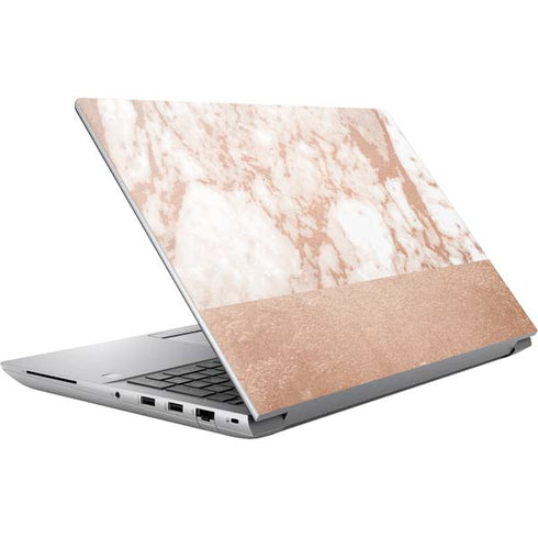 White Rose Gold Marble HP ZBook Fury 16 G10 Skin