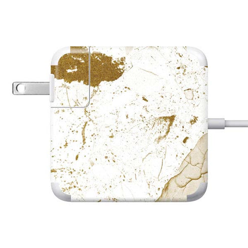 White Scattered Marble 85W Power Adapter (15 and 17 inch MacBook Pro Charger) Skin