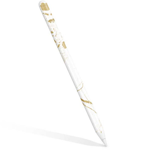 White Scattered Marble Apple Pencil (2nd Gen 2019) Skin