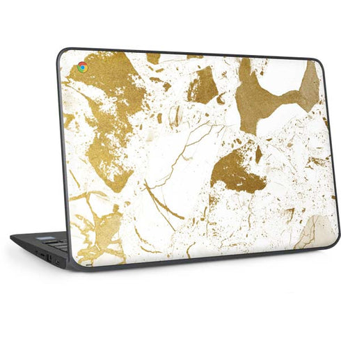 White Scattered Marble HP Chromebook Skin