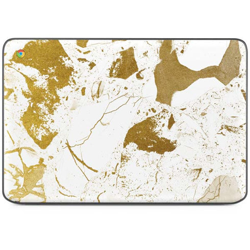 White Scattered Marble HP Chromebook Skin