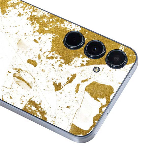 White Scattered Marble Galaxy A35 5G Skin