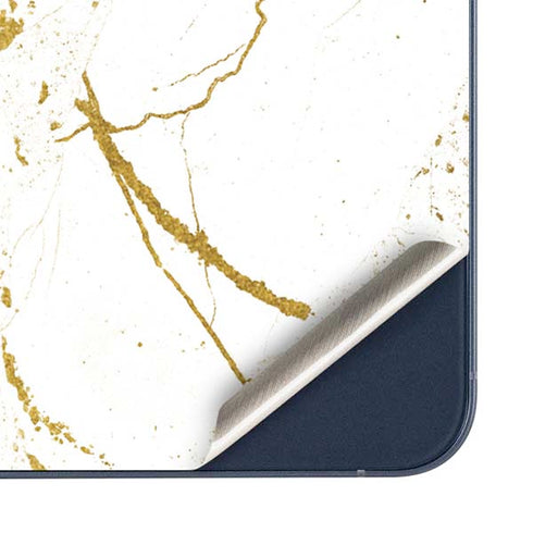 White Scattered Marble Galaxy A36 5G Skin