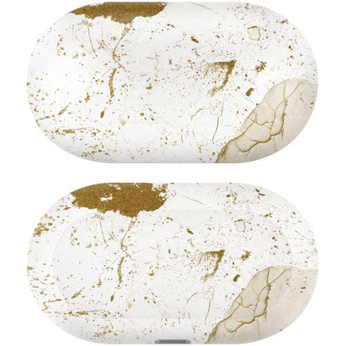 White Scattered Marble Galaxy Buds Plus Skin