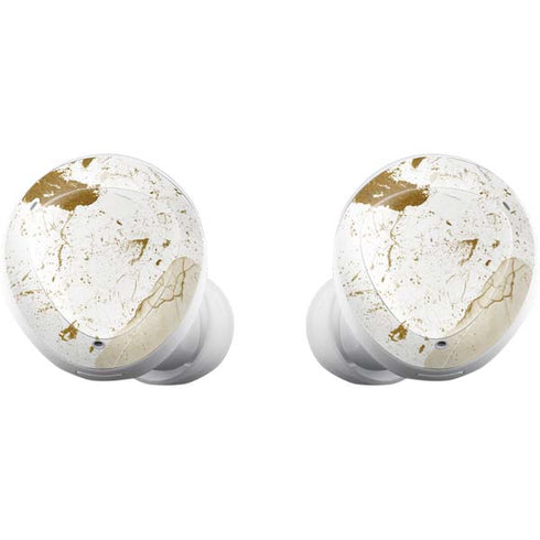 White Scattered Marble Galaxy Buds Plus Skin