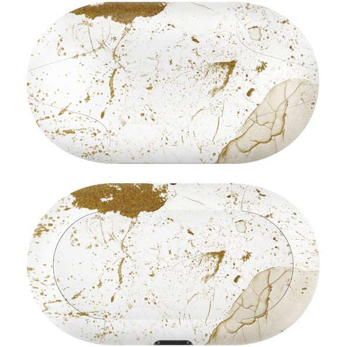 White Scattered Marble Galaxy Buds Skin
