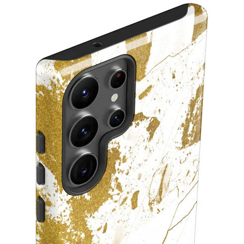 White Scattered Marble Galaxy S23 Ultra Pro Case