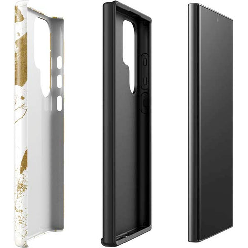 White Scattered Marble Galaxy S23 Ultra Pro Case
