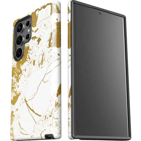 White Scattered Marble Galaxy S23 Ultra Pro Case