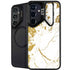 White Scattered Marble Galaxy S24 FE Kickstand Case