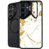White Scattered Marble Galaxy S24 Kickstand Case