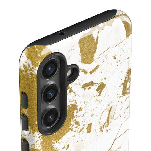 White Scattered Marble Galaxy S25 Plus Impact Case