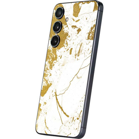 White Scattered Marble Galaxy S24 Plus Skin