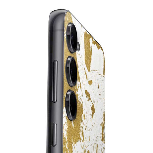 White Scattered Marble Galaxy S24 Skin