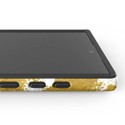 White Scattered Marble Galaxy S25 Ultra Impact Case